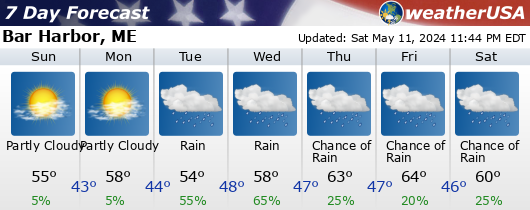 Click for Forecast for Bar Harbor, Maine from weatherUSA.net